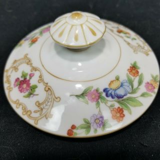 Vintage RC Noritake Nippon Toki Kaisha China floral pattern Sugar Bowl Lid repla 3
