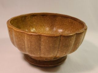 Vintage Mccoy Floraline Pottery Brown Planter (bowl) 494 Usa