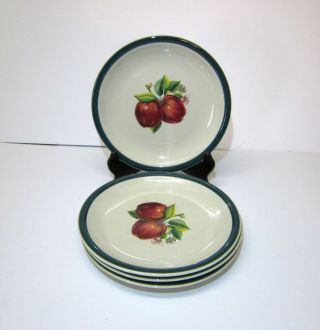 Casuals By China Pearl Apple Pattern 7 - 5/8 " Salad Plates - Set Of 4
