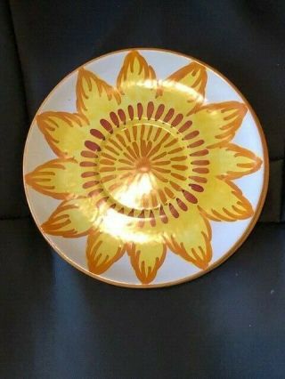 Sunflower Plate Made In Italy 7 3/4 Inch Vintage