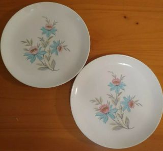 Vintage Steubenville Fairlane Pottery Dinner Plate Set Of 2 Made In The Usa