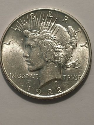 1922 - D United States Peace Silver Dollar