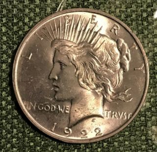 1922 (p) Peace Silver Dollar Uncirculated Bu