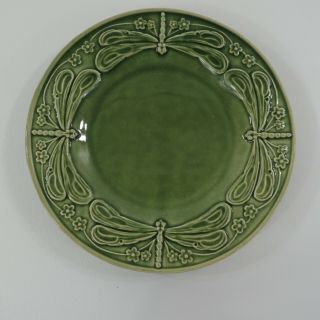 Green Majolica Dragonfly By Cost Plus World Market 8 1/4 " Salad Plate
