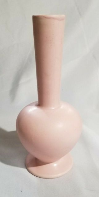 Vintage Royal Haeger 9” Bud Vase Matte Pink 2