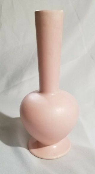 Vintage Royal Haeger 9” Bud Vase Matte Pink 3