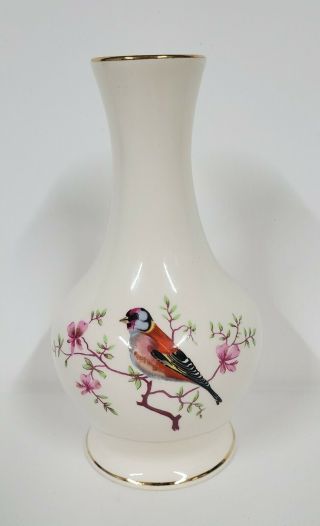 A Division Of Royal Worcester Spode Bud Vase With Chaffinch Bird