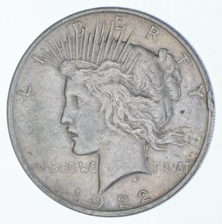 1922 - D Peace Silver Dollar - Us Coin 091