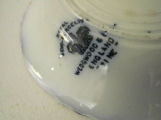 Antique Flo Blue Semi - Porcelain Wedgwood “Vine” Dessert Bowl 3