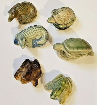 Wade Whimsies Porcelain Figurines - Amphibians And Reptiles