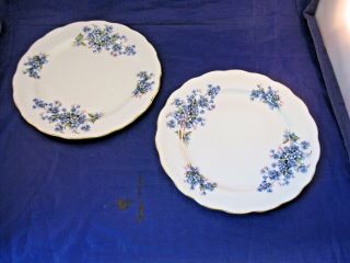 Two Royal Vale Porcelain Sandwich Or Dessert Plates - Very Elegant - England