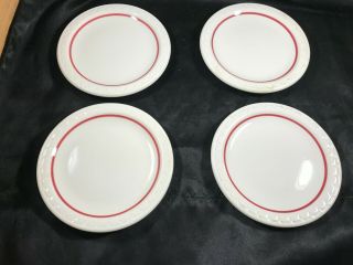 Set Of 4 Syracuse China Econo Rim 5 - 1/2” Dessert Plates