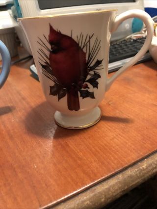 Lenox Winter Greetings Coffee Mug Red Cardinal Bird
