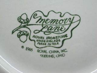 1965 Red Memory Lane Royal China Ironstone Round Tabbed Platter Cake Plate 3