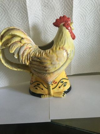 Susan Winget Certified International " Le Rooster " Pitcher