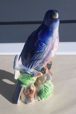 Vintage Ceramic Art Pottery Bluebird Bird Figurine Statue Japan 5 " Collectable