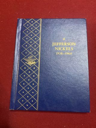 Jefferson Nickel Set 1938 - 1964 Vintage Whitman Complete Album Book Missing 62 - D