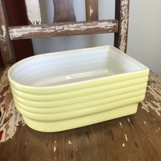 Hall China Yellow Art Deco Refrigerator Dish Without Lid Planter Westinghouse