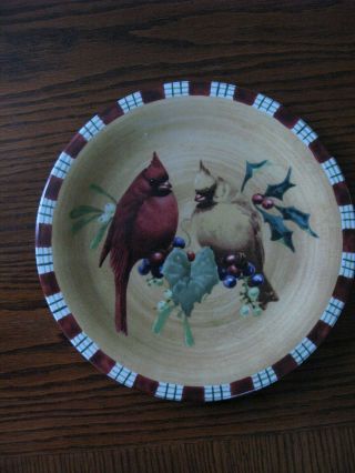 Lenox Winter Greetings Everyday Luncheon Plate 8.  5” Cardinal Salad Or Sticker Ex