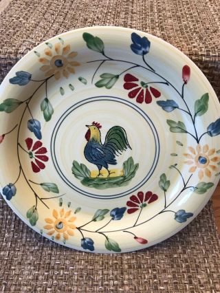 Royal Norfolk Yellow Rooster 8.  5” Serving Bowl