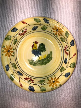 Royal Norfolk Yellow Rooster 8.  5” Serving Bowl