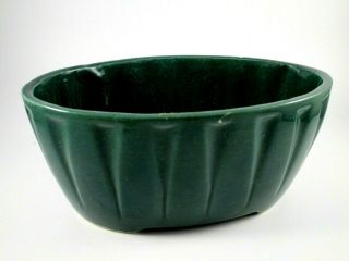 Vintage Usa Green Oval Pottery Planter 640 Tp 3.  5 " X6.  5 "