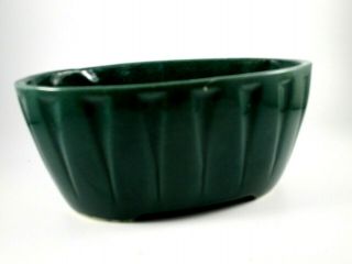 Vintage USA Green Oval Pottery Planter 640 TP 3.  5 