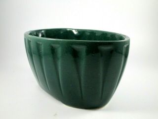 Vintage USA Green Oval Pottery Planter 640 TP 3.  5 
