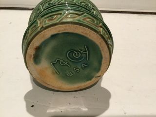 Vintage McCoy Green 4” Flower Pot 2