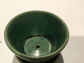 Vintage McCoy Green 4” Flower Pot 3