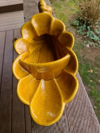 Vintage Haeger Cornucopia Planter Horn Of Plenty Yellow/mustard