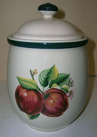 Casuals by China Pearl Apple BLOSSOM Canister 5.  25 