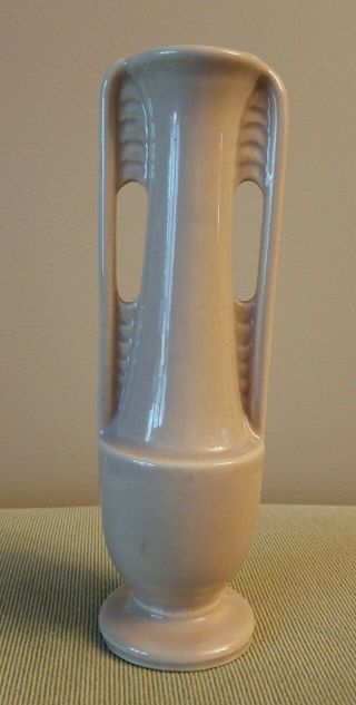 Vintage Art Deco Shawnee Pottery Bud Vase Usa 1178 Beige Vase 8 "