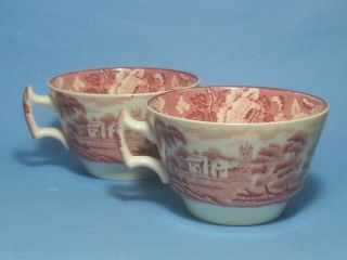 Set Of Enoch Woods English Scenery By Wood & Sons England Porcelain Cups (x 2)