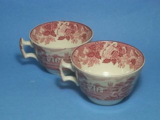 Set of Enoch Woods English Scenery by Wood & Sons England Porcelain Cups (x 2) 2