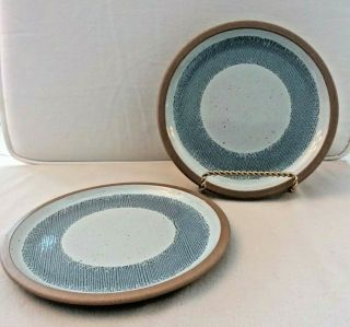 Wedgwood Midwinter Denim Blue (2) Bread & Butter Plates 6 7/8 " Stoneware England
