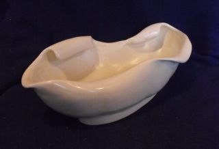 Vintage Red Wing Pottery Art Deco Form Ivory Garden Club Bowl M1463 3