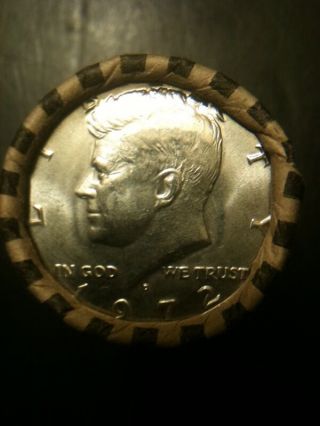 1972 D Kennedy 50c Au/bu Half Dollar Roll 50 Cent Clad Us Coin