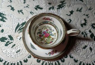 Paragon Demitasse Tea Cup & Saucer Tree Of Kashmir Roses Gold England