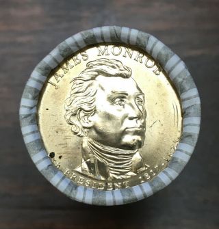 2007 Us James Monroe Presidential Dollar Coin Roll $25