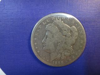1886 United States Morgan Silver Dollar $1 & Stamp - - S&H USA 2
