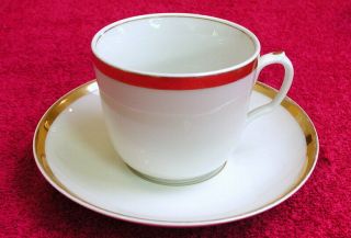 Haviland H&co (wedding Ring) 2 3/4 " Cup & Saucer Set (s) (5 Avail) Large Ring
