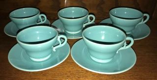 Franciscan El Patio Turquoise Glossy 1 Cup & Saucer Set
