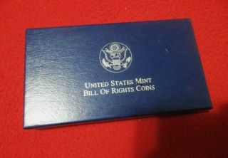 1993 - D Bill Of Rights - Unc Silver And Half Dollar Commemorative Coins.