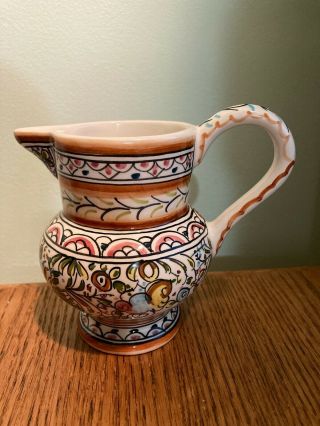 Ceramica De Coimbra Pottery Portugal 5 " Pitcher Or Creamer 98