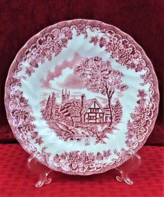 Churchill " The Brook Pink " Bread And Butter Plate Made In England