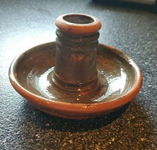 Greenfield Village Henry Ford Michigan Art Pottery Small Candle Holder Handmade