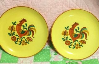 Set Of 2 Taylor Smith & Taylor Reveille Rooster 6 7/8” Bread & Butter Plate
