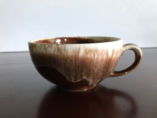 Large Vintage Mccoy Mcp Coffee Tea Soup Mug Brown & Cream Drip Glaze Usa