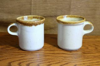Mccoy,  Nelson - U.  S.  A.  Tan Speckled - 1412 - 1423 - 7020 Coffee Mugs Cups (2)